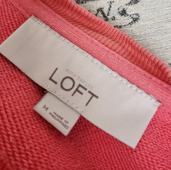 Anne Taylor Pink French Sweatshirt - Picture 9 of 12